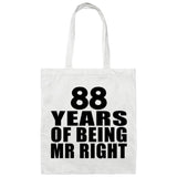 88th Anniversary 88 Years Of Being Mr Right - Tote Bag White