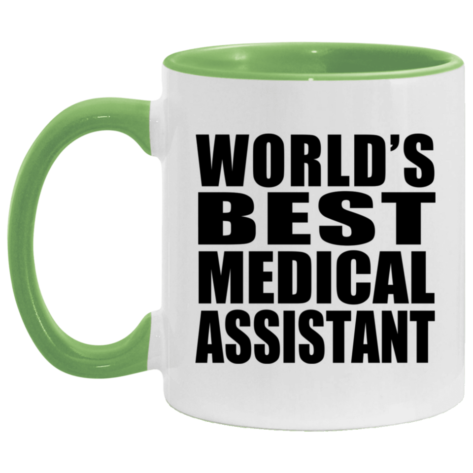 World's Best Medical Assistant - 11oz Accent Mug Green