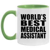 World's Best Medical Assistant - 11oz Accent Mug Green