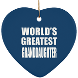 World's Greatest Granddaughter - Heart Ornament