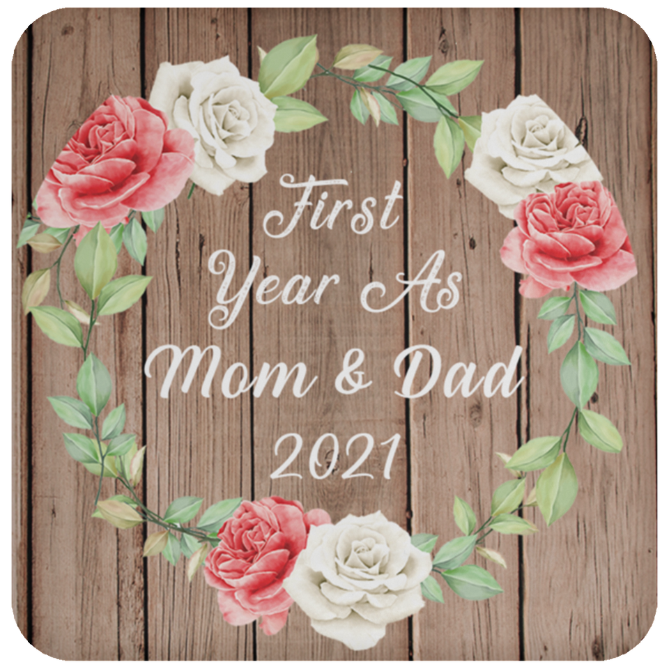 First Year As Mom & Dad 2021 - Drink Coaster B