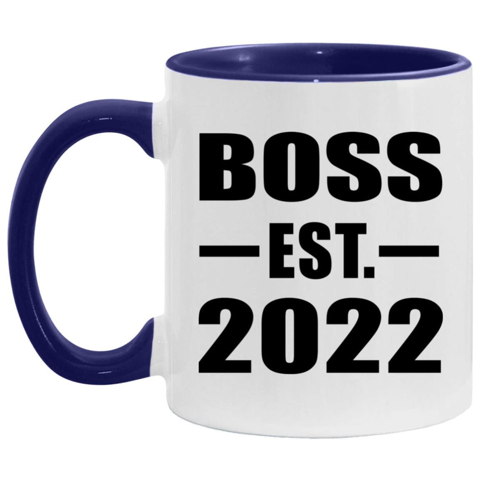 Boss Established Est. 2022 - 11oz Accent Mug Purple