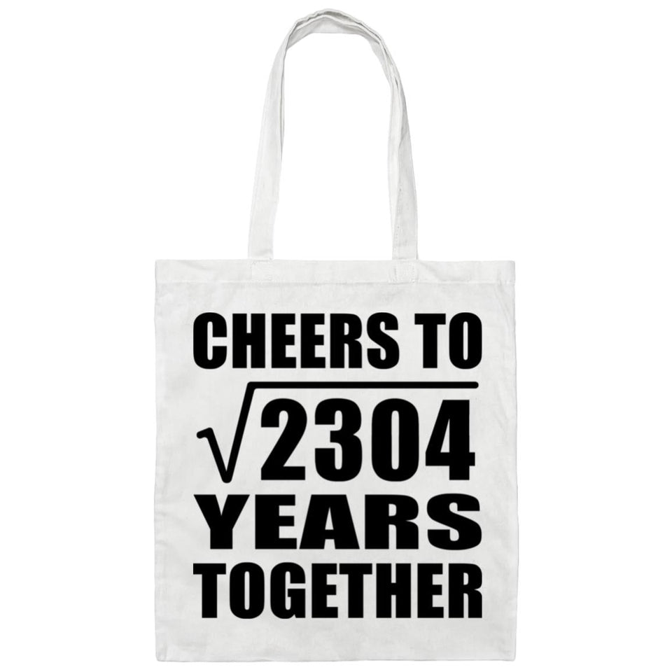 48th Anniversary Cheers To Square Root of 2304 Years Together - Tote Bag White