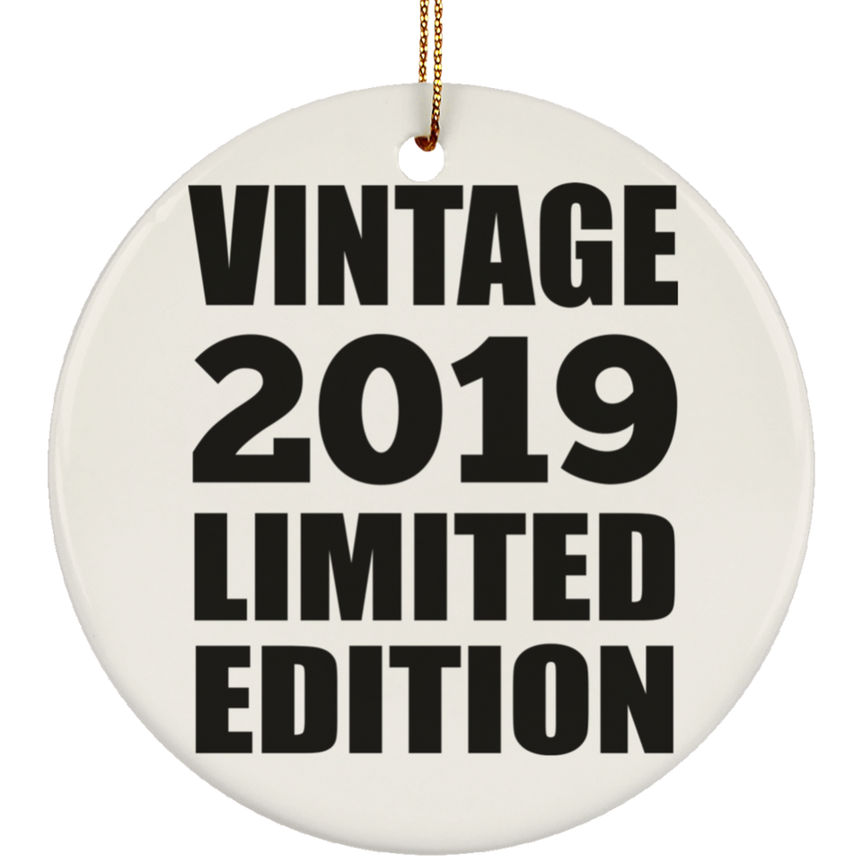 5th Birthday Vintage 2019 Limited Edition - Circle Ornament