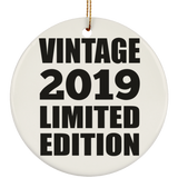 5th Birthday Vintage 2019 Limited Edition - Circle Ornament