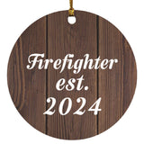 Firefighter Established Est. 2024 - Circle Ornament D
