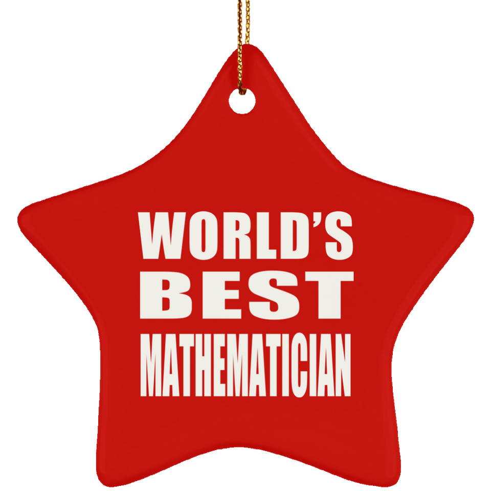 World's Best Mathematician - Star Ornament
