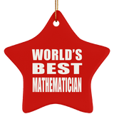 World's Best Mathematician - Star Ornament