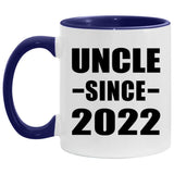 Uncle Since 2022 - 11oz Accent Mug Purple
