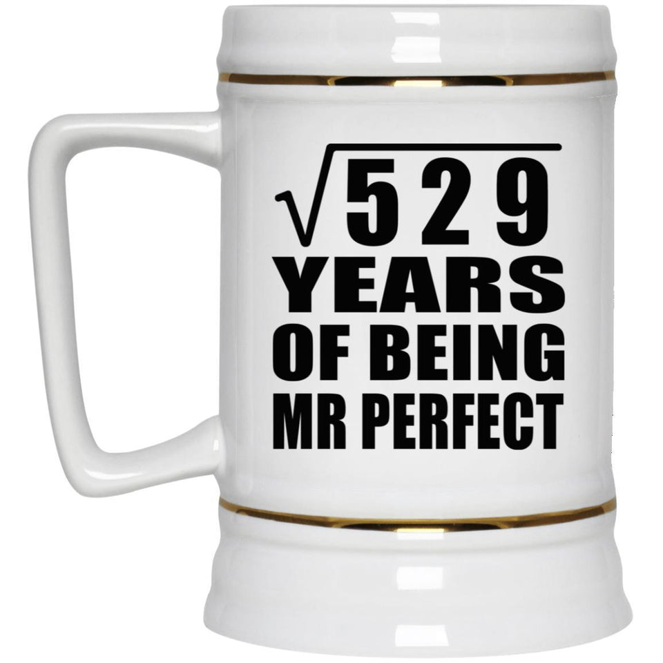 23rd Anniversary Square Root of 529 Years of Mr Perfect - Beer Stein