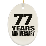 77th Anniversary 77 Years - Oval Ornament