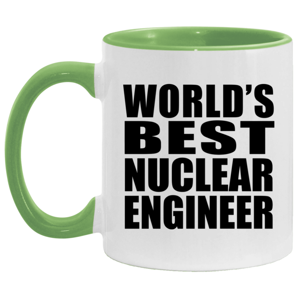 World's Best Nuclear Engineer - 11oz Accent Mug Green