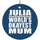 Julia World's Okayest Mum - Circle Ornament