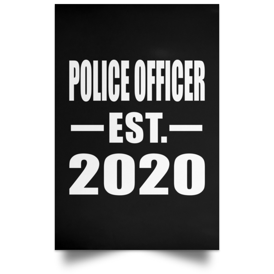 Police Officer Established EST. 2020 - Poster Portrait