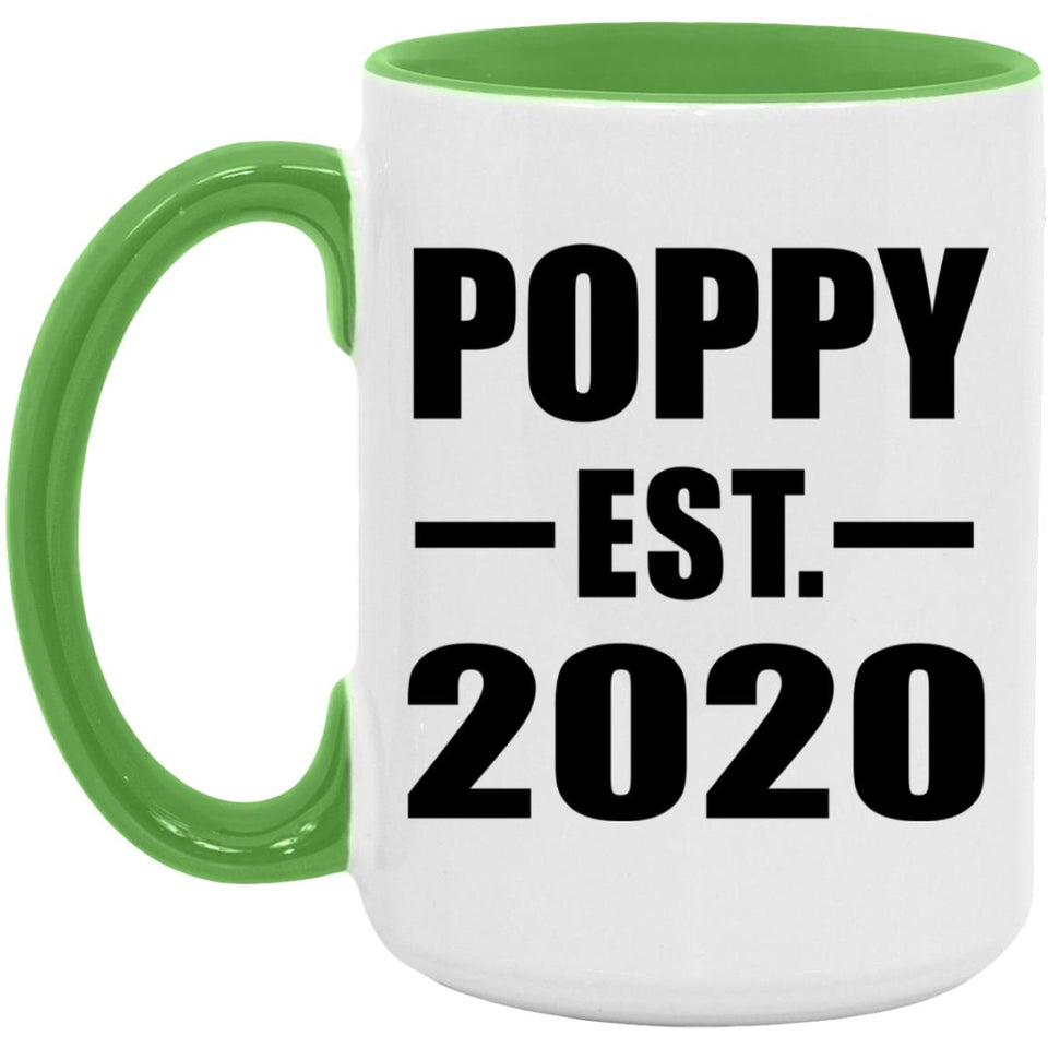 Poppy Established EST. 2020 - 15oz Accent Mug Green