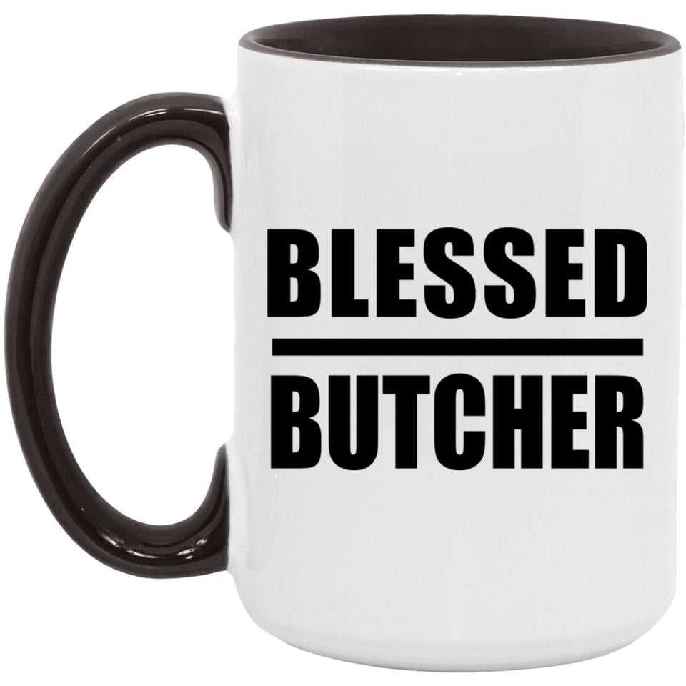 Blessed Butcher - 15oz Accent Mug Black