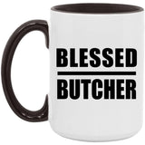 Blessed Butcher - 15oz Accent Mug Black