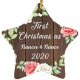 First Christmas As Fiancee & Fiance 2020 - Star Ornament A