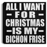 All I Want For Christmas Is My Bichon Frise - Canvas Square