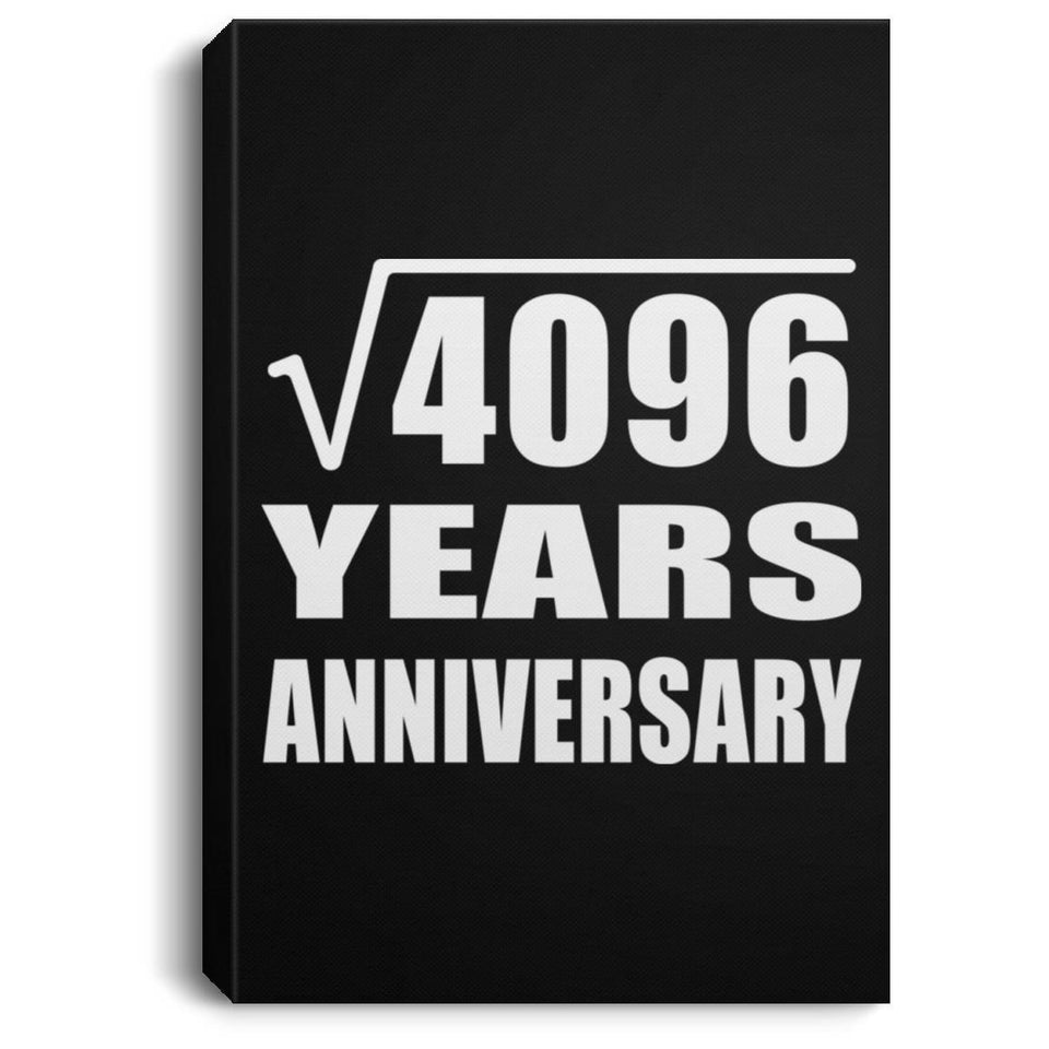 64th Anniversary Square Root of 4096 Years Anniversary - Canvas Portrait
