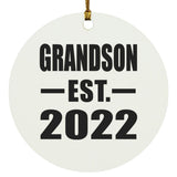 Grandson Established EST. 2022 - Circle Ornament