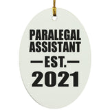 Paralegal Assistant Established EST. 2021 - Oval Ornament