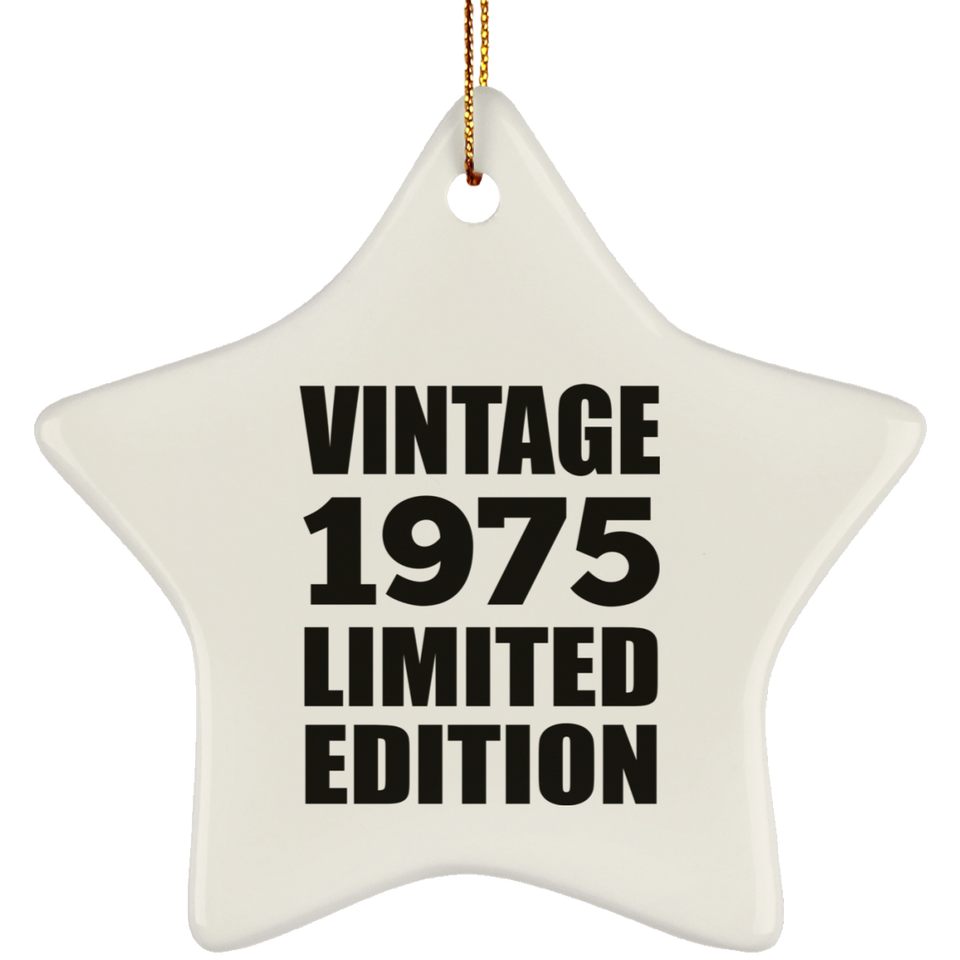 49th Birthday Vintage 1975 Limited Edition - Star Ornament