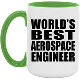 World's Best Aerospace Engineer - 15oz Accent Mug Green