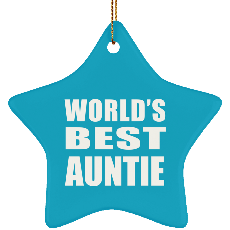 World's Best Auntie - Star Ornament