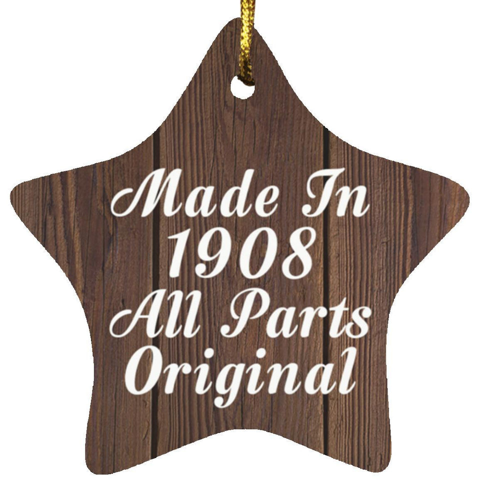 116th Birthday Made In 1908 All Parts Original - Star Ornament D
