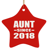 Aunt Since 2018 - Star Ornament