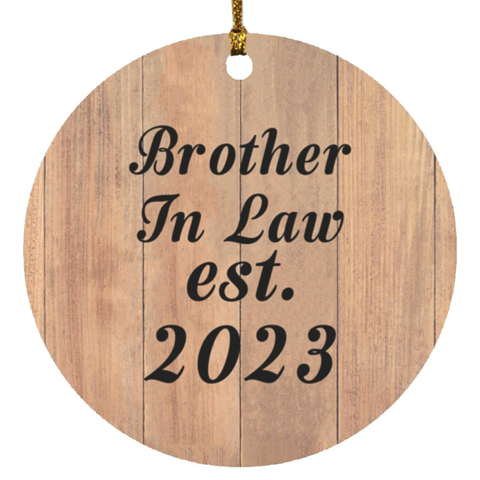 Brother In Law Established EST. 2023 - Circle Ornament C