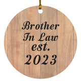 Brother In Law Established EST. 2023 - Circle Ornament C
