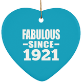 103rd Birthday Fabulous Since 1921 - Heart Ornament