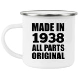 86th Birthday Made in 1938 All Parts Original - 12oz Camping Mug