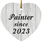 Painter Since 2023 - Heart Ornament F