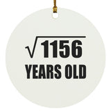 34th Birthday Square Root of 1156 Years Old - Circle Ornament