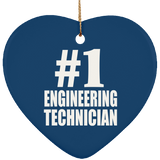 Number One #1 Engineering Technician - Heart Ornament