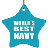 World's Best Navy - Star Ornament