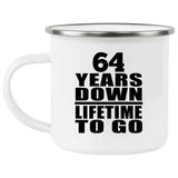 64th Anniversary 64 Years Down Lifetime To Go - 12oz Camping Mug
