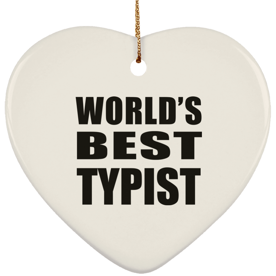 World's Best Typist - Heart Ornament