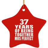 37th Anniversary 37 Years Of Being Mrs Perfect - Star Ornament