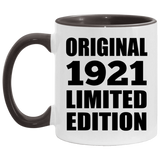 103rd Birthday Original 1921 Limited Edition - 11oz Accent Mug Black