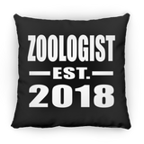 Zoologist Established EST. 2018 - Throw Pillow Black