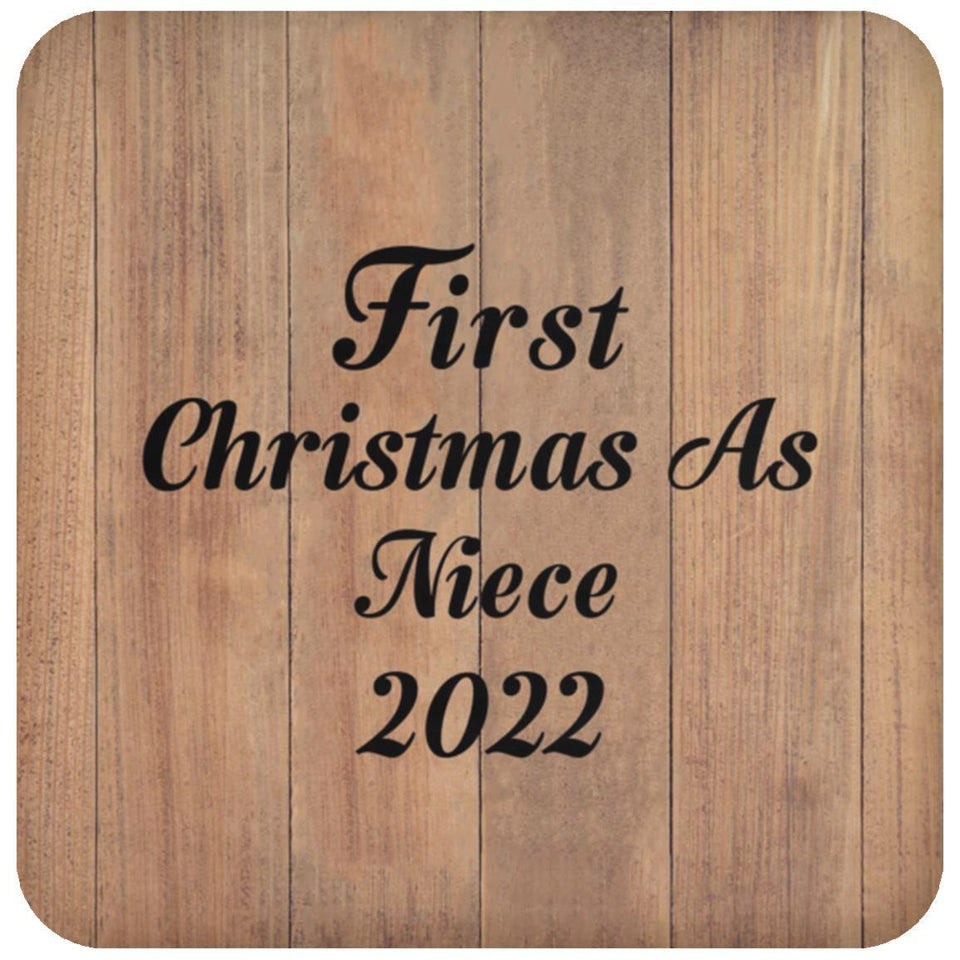 First Christmas As Niece 2022 - Drink Coaster C
