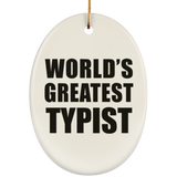 World's Greatest Typist - Oval Ornament