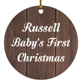 Russell Baby's First Christmas - Circle Ornament D