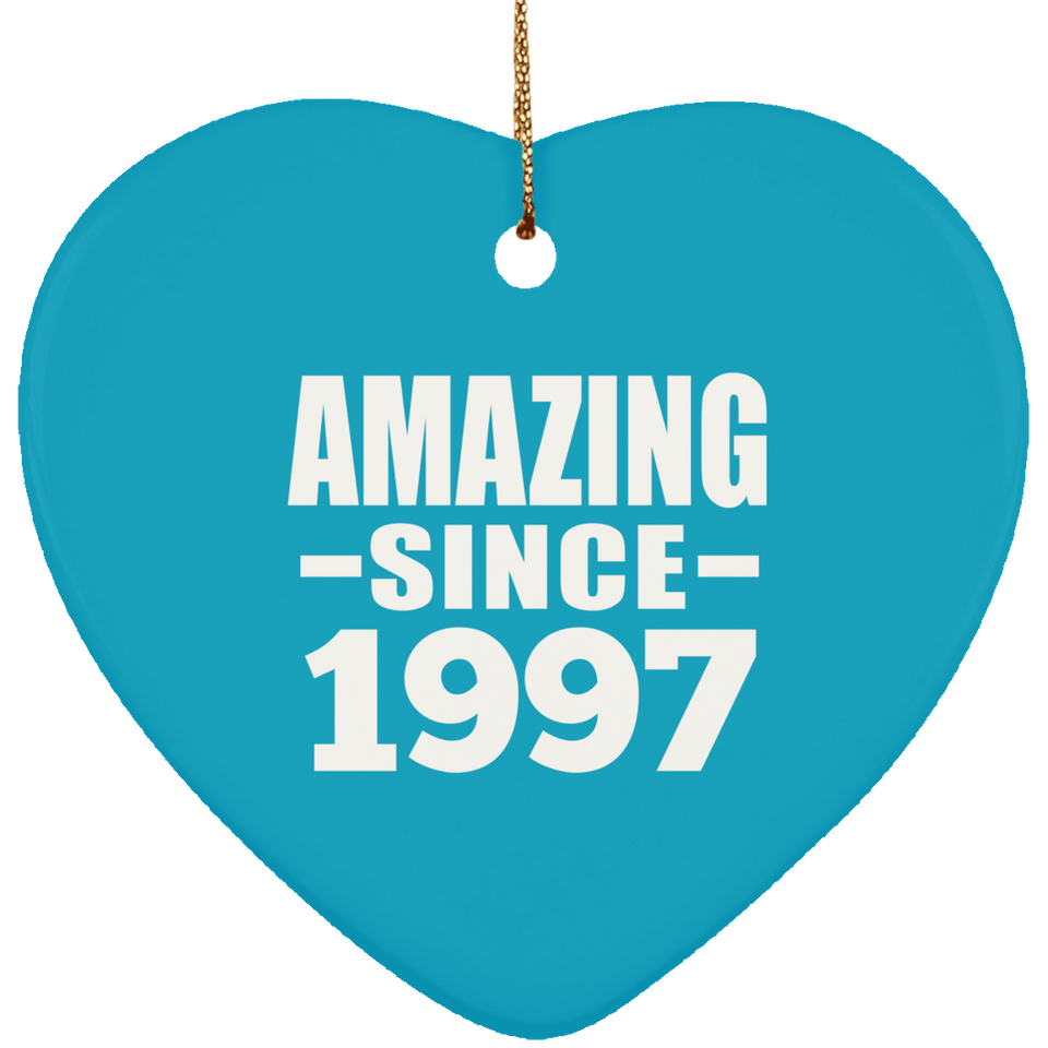 27th Birthday Amazing Since 1997 - Heart Ornament