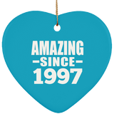 27th Birthday Amazing Since 1997 - Heart Ornament