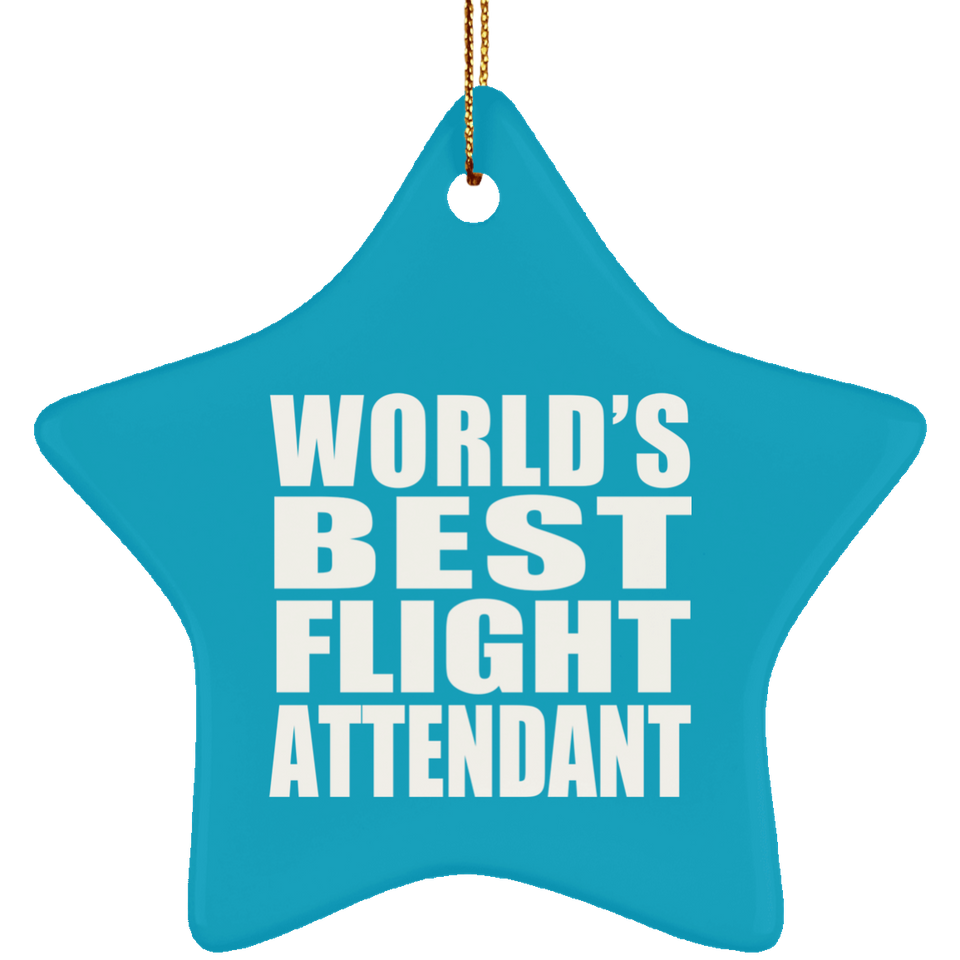 World's Best Flight Attendant - Star Ornament